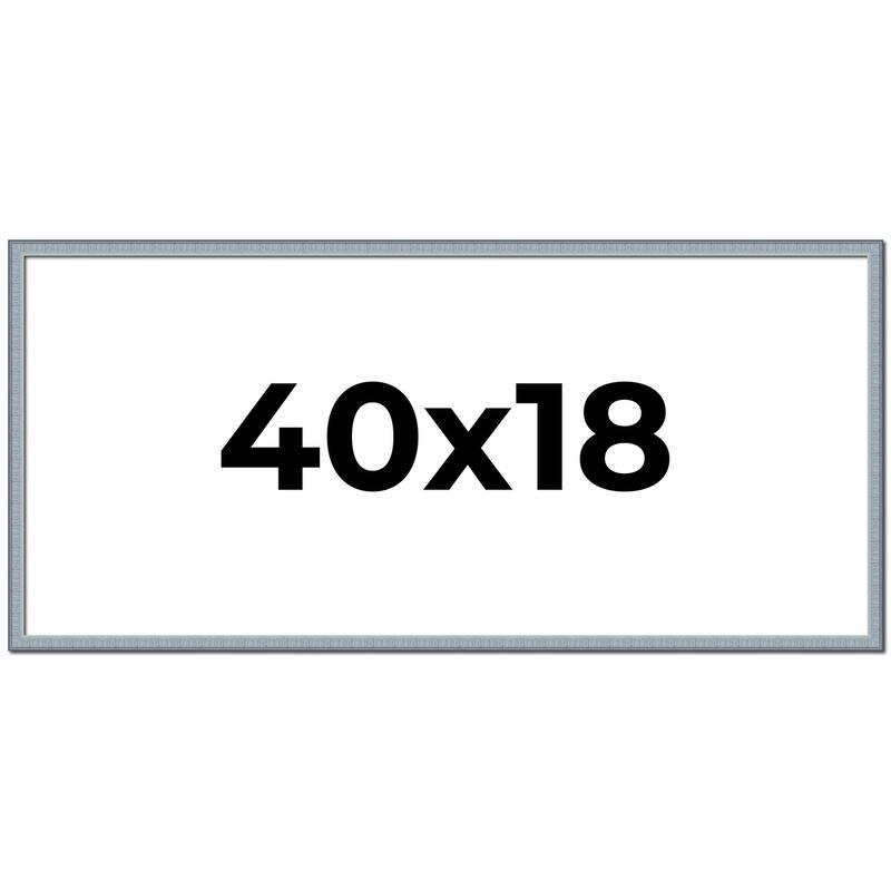 40x18 Frame Rustic Sky Blue Solid Wood Picture Frame | 0.75 Inch