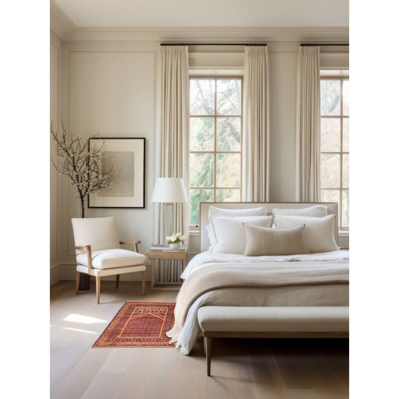 ECARPETGALLERY Hand-knotted Teimani Dark Navy Wool Rug - 2'10 x 4'5