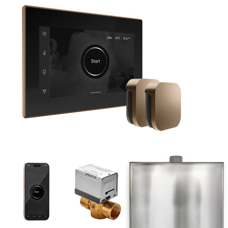Mr Steam BXX Xbutler Max Package Steam Shower Control Package with - Black / Nouveau Bronze