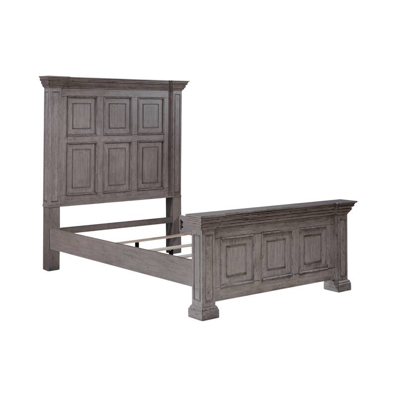 Big Valley Graystone Panel Bed, Dresser & Mirror Set