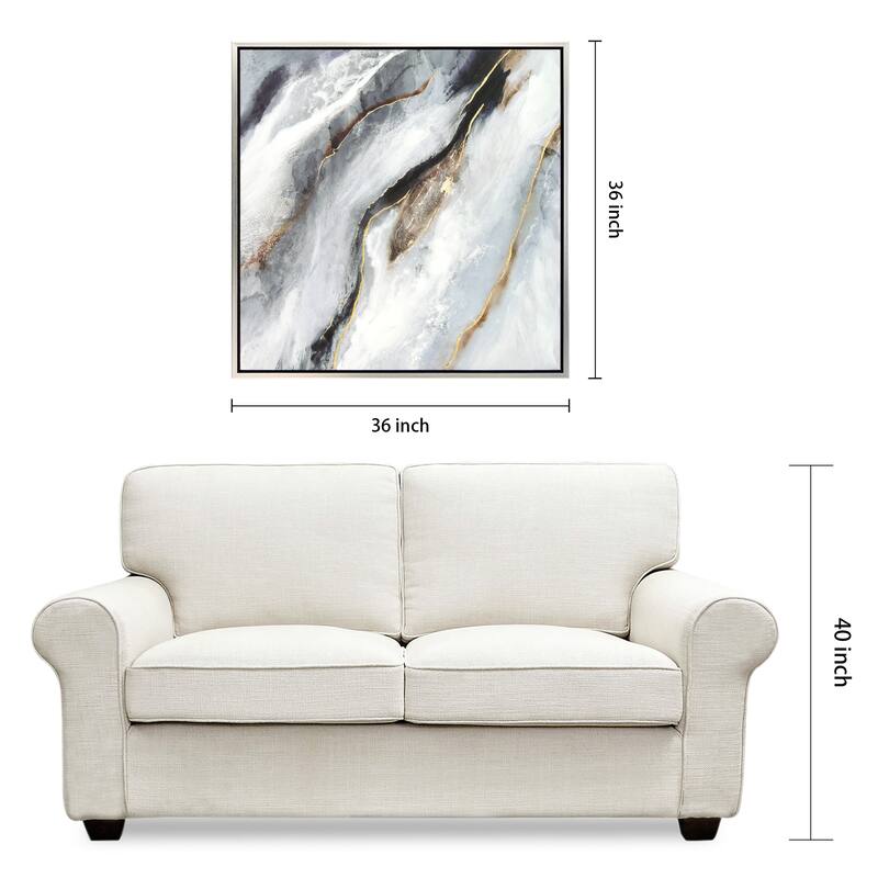 Flood Textured Metallic Hand Painted Framed Wall Art by Martin Edwards