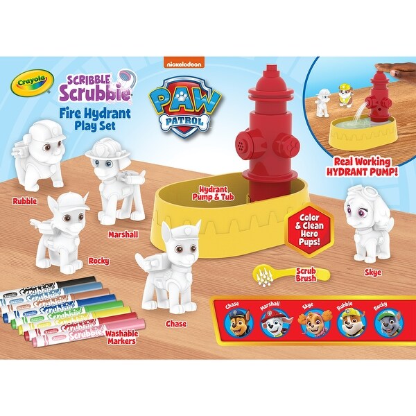 Crayola Scribble Scrubbie Paw Patrol Fire Hydrant Playset