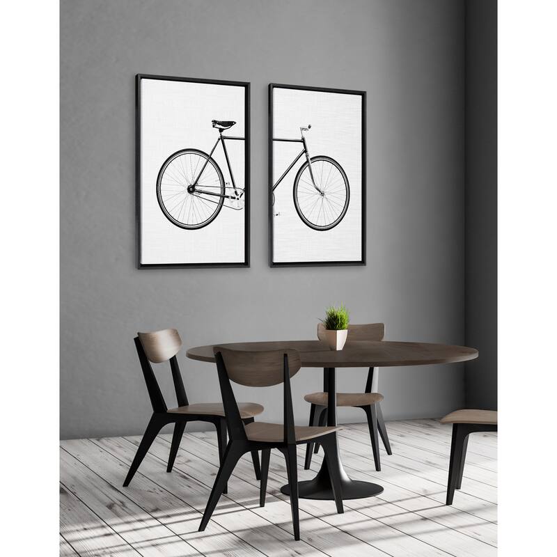 Kate and Laurel Sylvie Bicycle Canvas by Simon Te of Tai Prints