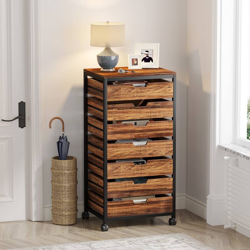 5 Drawer Chest & 7 Drawer Chest Wood Storage Drawer Cabinet Organizer
