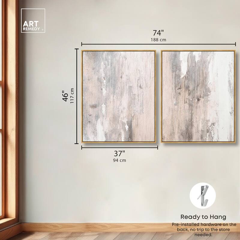 Striated Texture I Canvas Set of 2 by Art Remedy