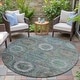 preview thumbnail 24 of 101, Machine Washable Indoor/Outdoor Boho Global Chantille Rug Green - 8' x 8'
