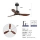 preview thumbnail 48 of 189, Sofucor 42"/48"/ 52"/60"Noiseless Walnut Wood Ceiling Fan with Remote Control, Integrated Light Optional