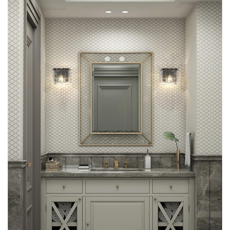 Z-Lite 1943-1S Glacier 7" Tall Bathroom Sconce