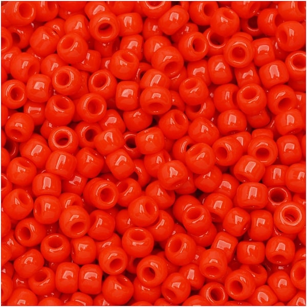 Toho Round Seed Beads 8/0 50 'Opaque Sunset Orange' 8 Gram Tube. Opens flyout.
