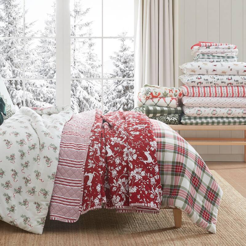 Martha Stewart Printed Ultra Soft Plush Throw Blanket