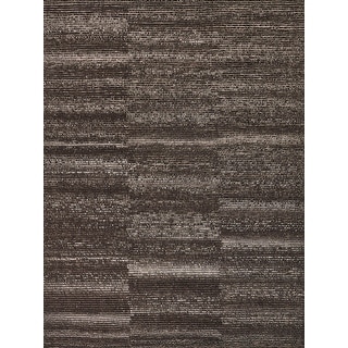 Kaza hand-knotted New Zealand Wool Charcoal/Brown Area Rug - 2' x 3'
