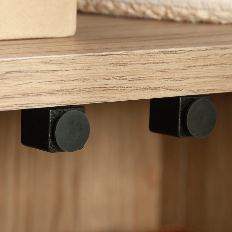 Wood Storage Cabinet with Rustic Farmhouse Style, Brown - 31.97"W x 17.24"D x 71.38"H