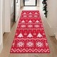 preview thumbnail 21 of 22, Garvee Christmas Area Rug Snowflake and Xmas Tree Pattern Rug