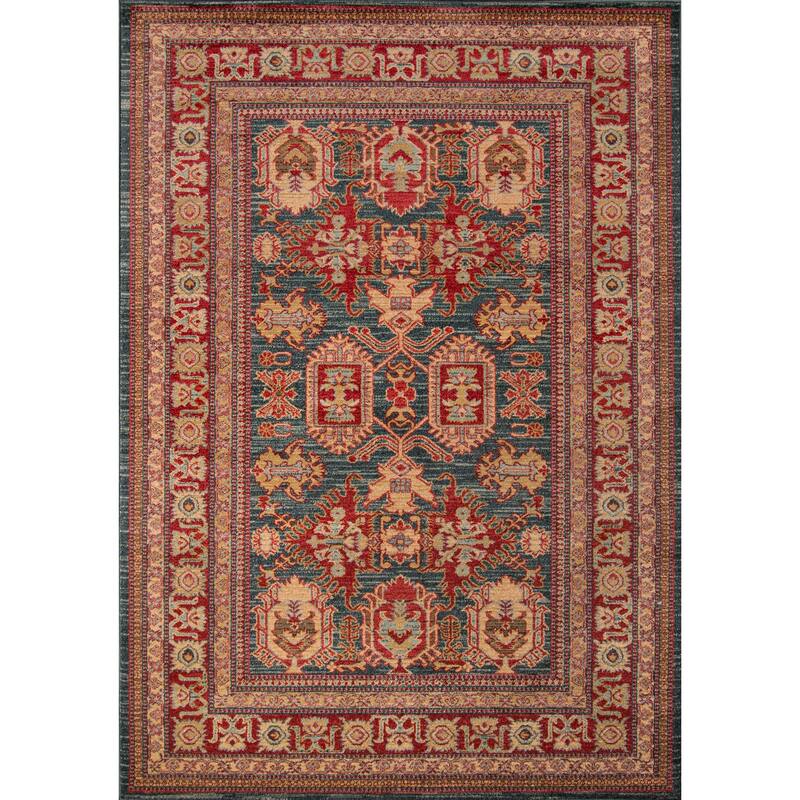 ECARPETGALLERY Machine Woven Lena Blue Area Rug - 9'3 x 12'6 - Blue - 9'3 x 12'6 - Rectangle