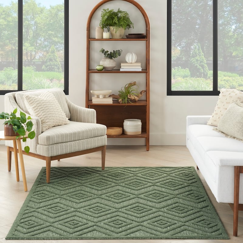 Nourison Versatile Indoor/Outdoor Geometric Flatweave Area Rug