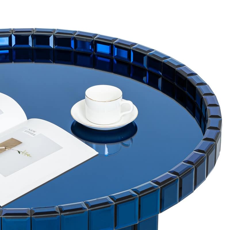 Round Glass Tray Top Coffee Table