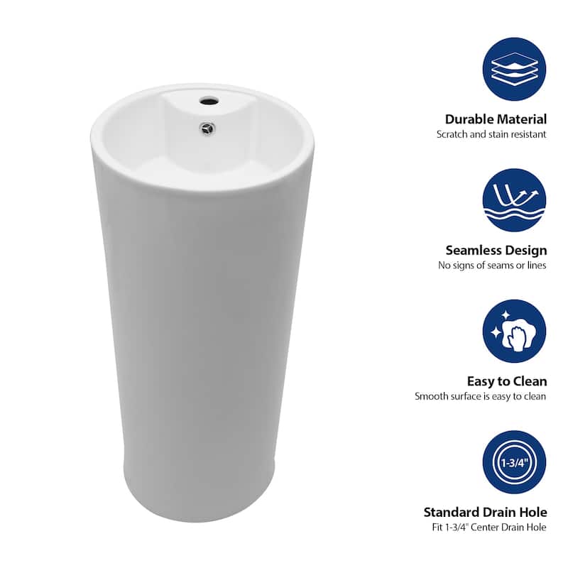 Classic Ceramic Pedestal Sink Bathroom Sink Basin