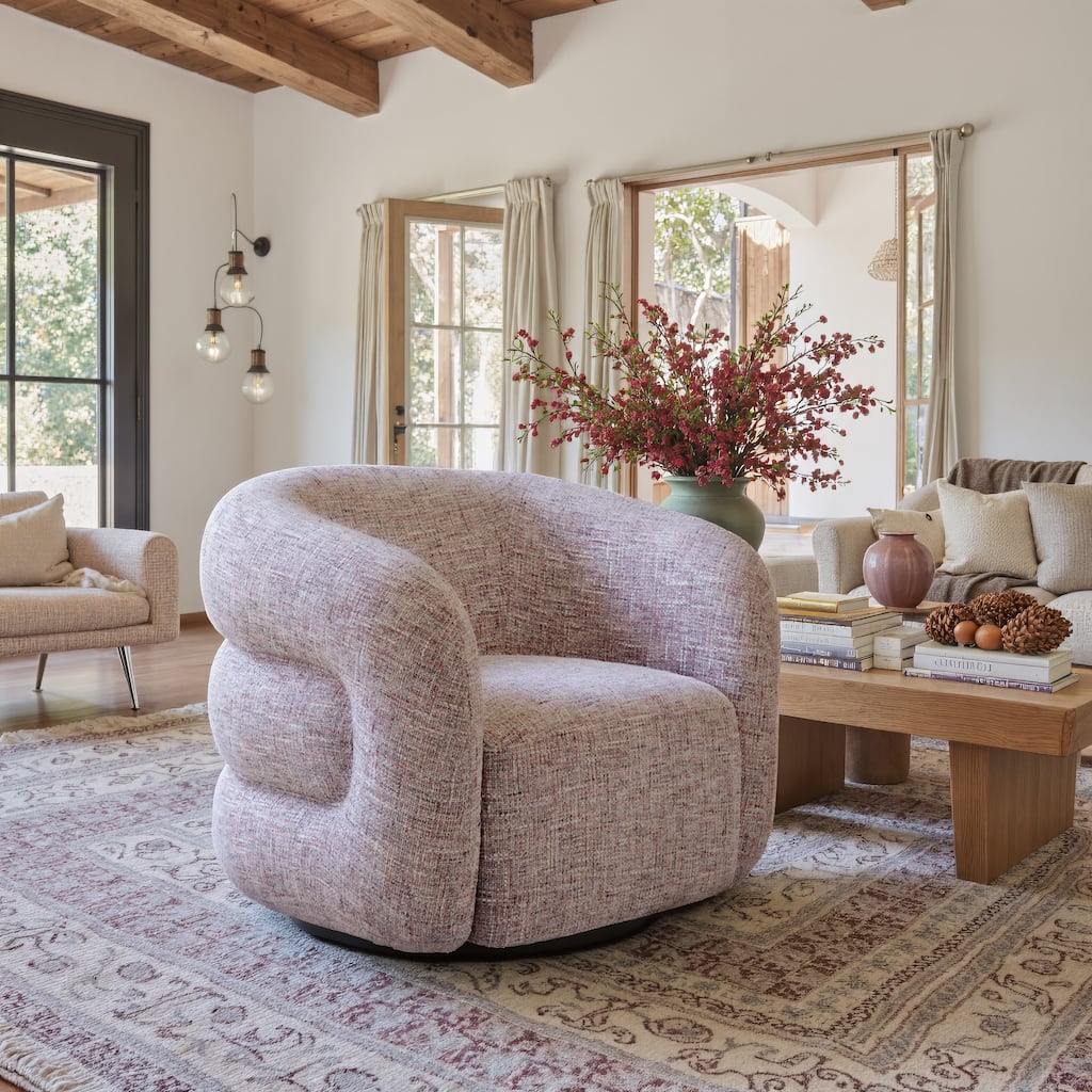 Refine Swivel Chair Pink Tweed