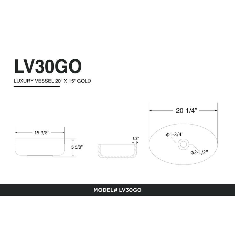 Fine Fixtures Luxury Modern Vessel Bathroom Sink