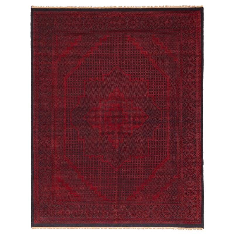 ECARPETGALLERY Hand-knotted Vibrance Red Wool Rug - 8'2 x 10'2