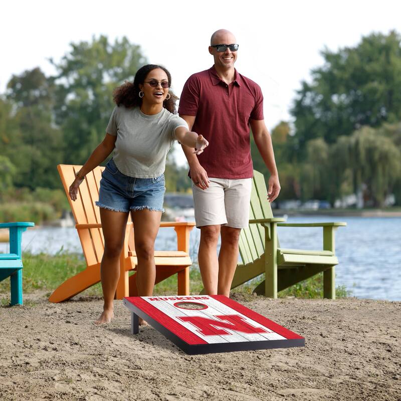 Nebraska Cornhuskers NCAA Compact 2x3 Tailgate Cornhole Board Set