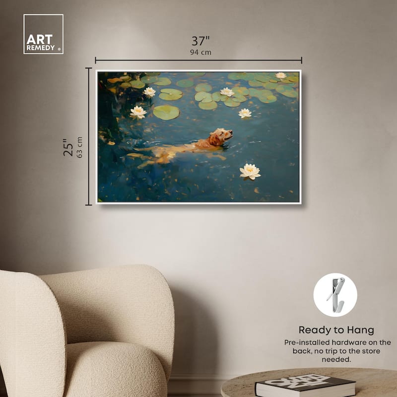 Pond Pup I Canvas by Art Remedy
