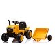 preview thumbnail 10 of 18, 12V Ride-On Tractor for Kids Ages 3-6, Electric Excavator with Detachable Trailer, Remote Control, Bright Headlight, and Music