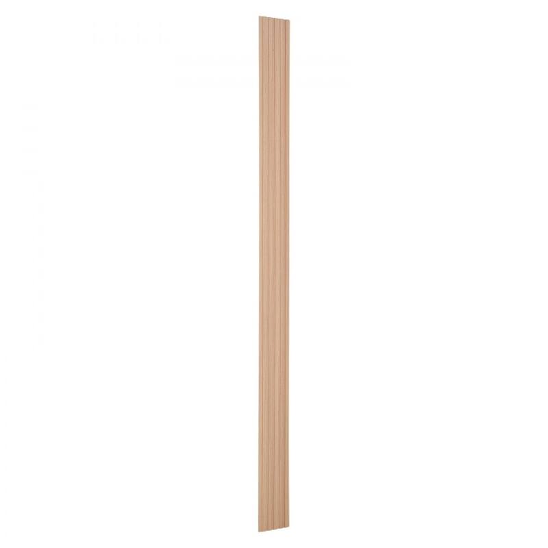 34.8 Sq Ft WPC Acoustic Wall Panels 8 Pieces Fire-Resistant Slat Design for Soundproof Room Decor - 96.5" x 6.5" x 0.35" - Ash Wood