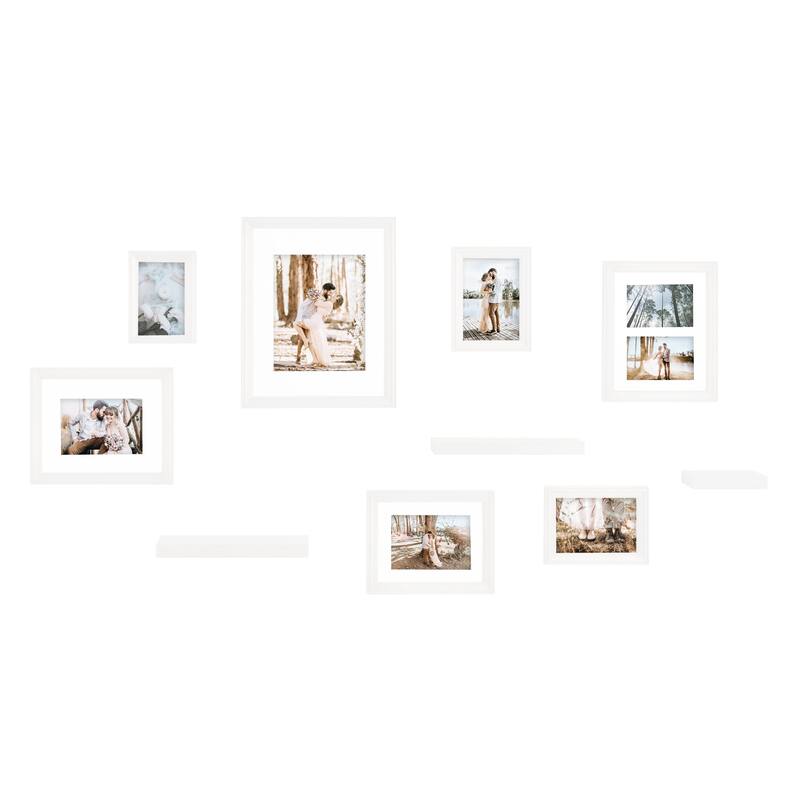 Kate and Laurel Bordeaux Gallery Wall Frame And Shelf Kit