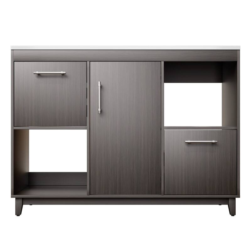48-Inch Modern Bathroom Vanity with Sink,Ample Storage