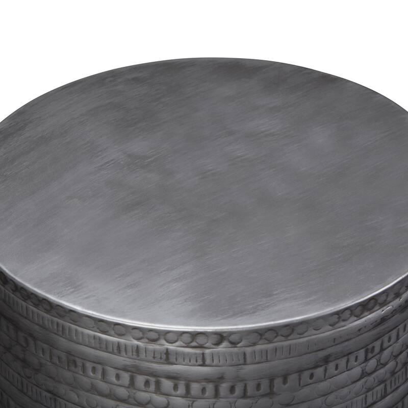 WYNDENHALL Jean 15" Wide Tribal Pattern Metal Accent Table & Assembled - 15"w x 15" d x 20" h