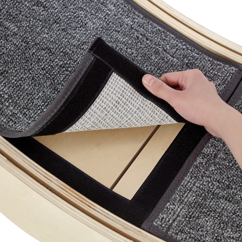 Indoor Cat Treadmill with Carpeted Track for Cats, Safe Cat Exercise Wheel with Secure Latch