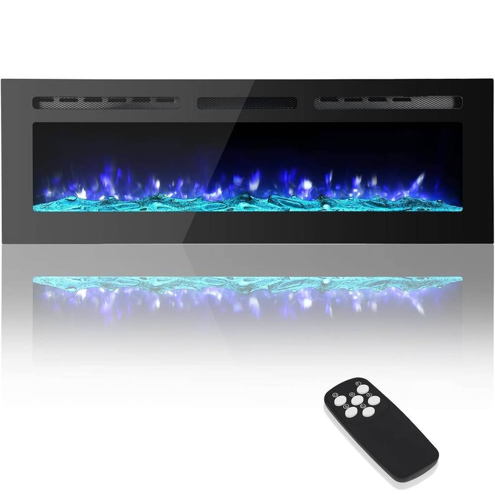 72" Wall-Mount Electric Fireplace Heater for Indoor Use - N/A