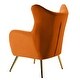 preview thumbnail 19 of 141, Eusebio Tufted Velvet Accent Chair with Wingback, Arms, and Metal Gold Legs for Living Room or Bedroom by HULALA HOME