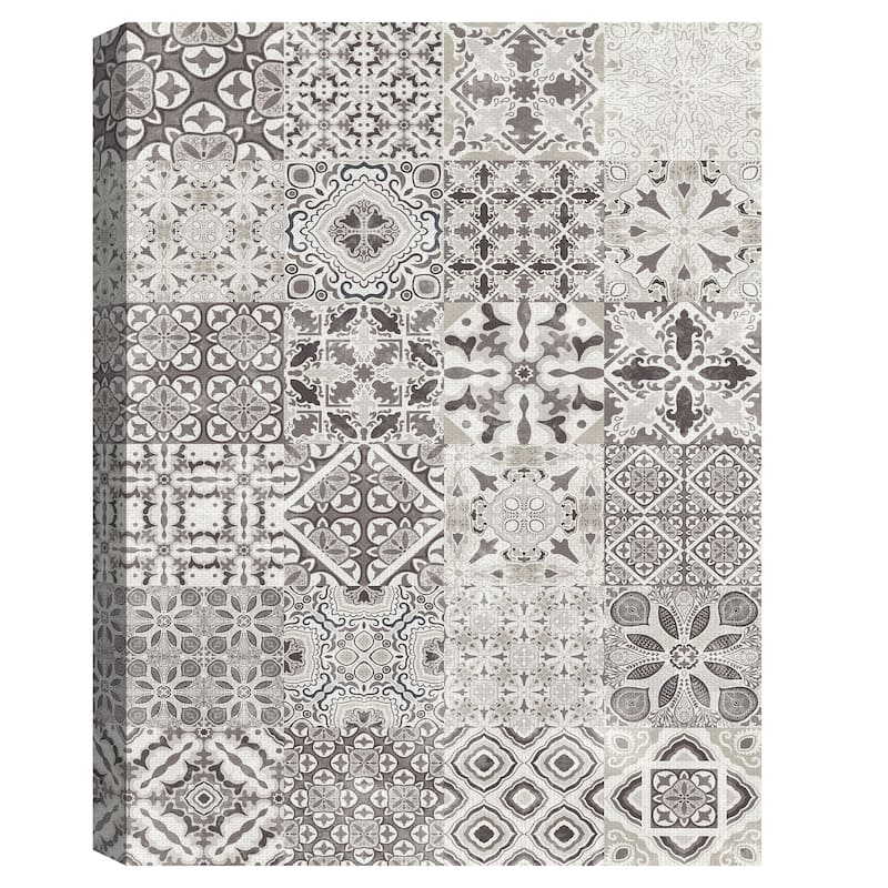 Taupe Tiles by Belle Maison Canvas Art Print