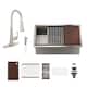 Option 36" Sink + 2-Spray Brushed Nickel Pull-Down Faucet