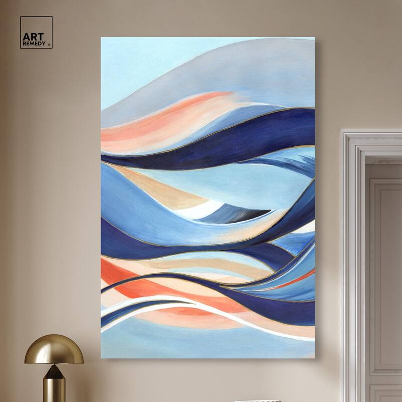 Glowing Blue I Canvas by Art Remedy, Gallery Wrapped