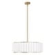 preview thumbnail 2 of 9, GetLedel 24" 5-Light Modern Pleated Drum Chandelier