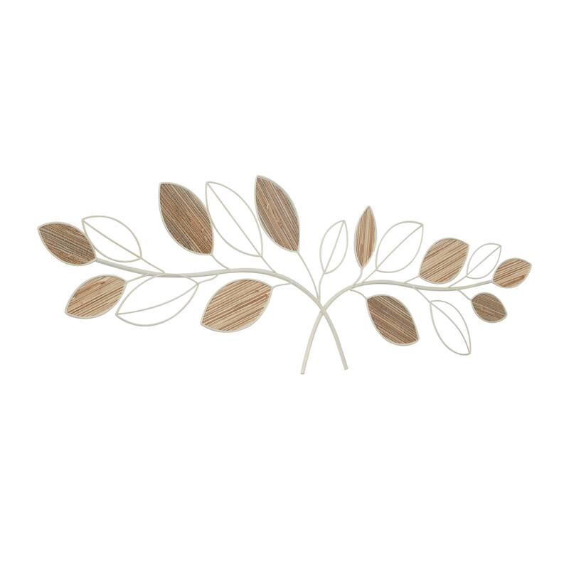 Brown Metal Leaf Home Wall Decor