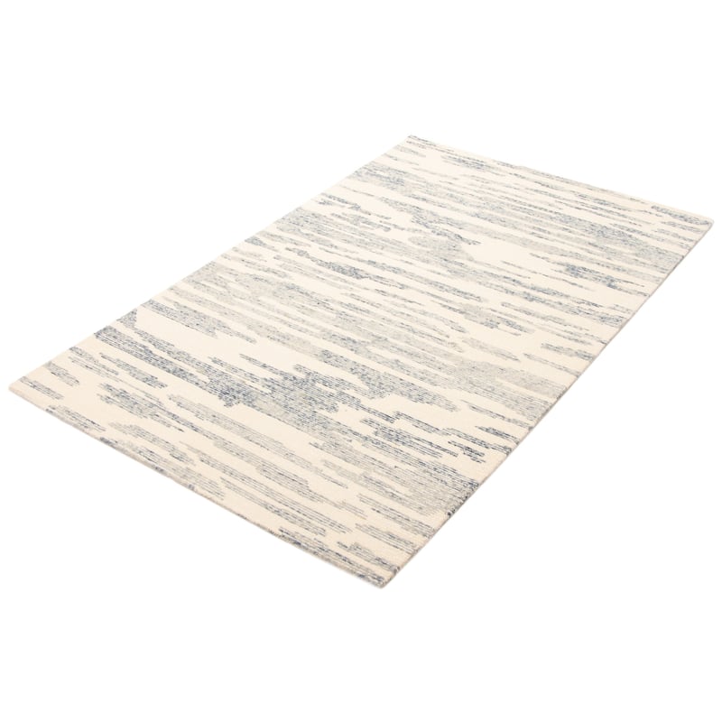 ECARPETGALLERY Hand Tufted Timeless Blue Wool Rug - 5'1 x 8'0