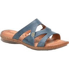 B.O.C Womens Tepati Leather Open Toe Casual Slide Sandals