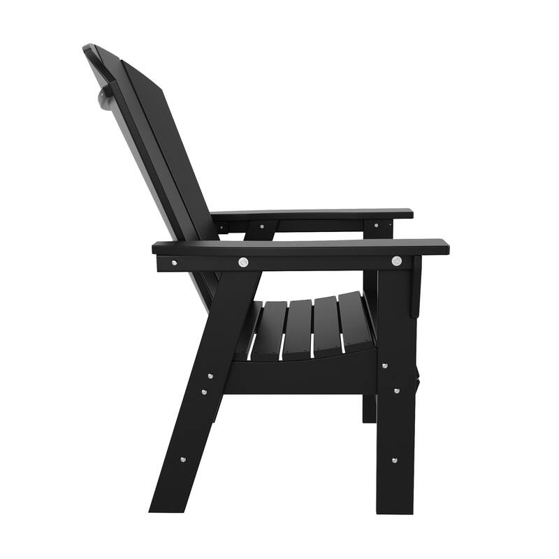 Laguna Hdpe All Weather Outdoor Patio Square Adirondack Dining Chairs Set (5-Piece Set)