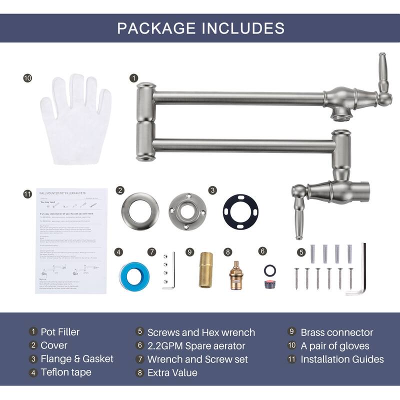 WOWOW Modern Retro Folding Filled Faucet