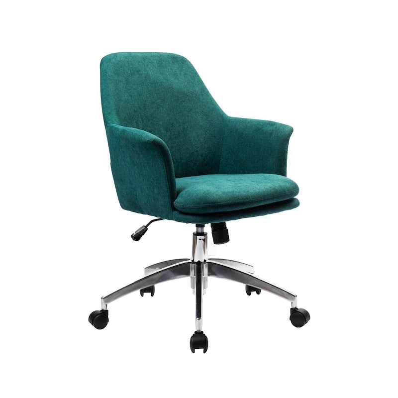 Porthos Home Nala Velvet Office Chair with Arms, Adjustable Seat