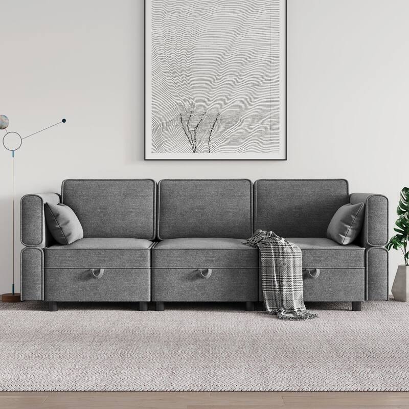 Loveseat Sofa with Storage Seat