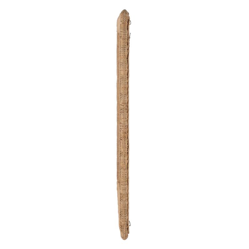 Flora Rattan Scalloped Wall Mirror - Natural Rattan