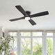preview thumbnail 18 of 32, MLiAN 48" DC Flush Mount Ceiling Fan with Light Kit and Remote Control Black