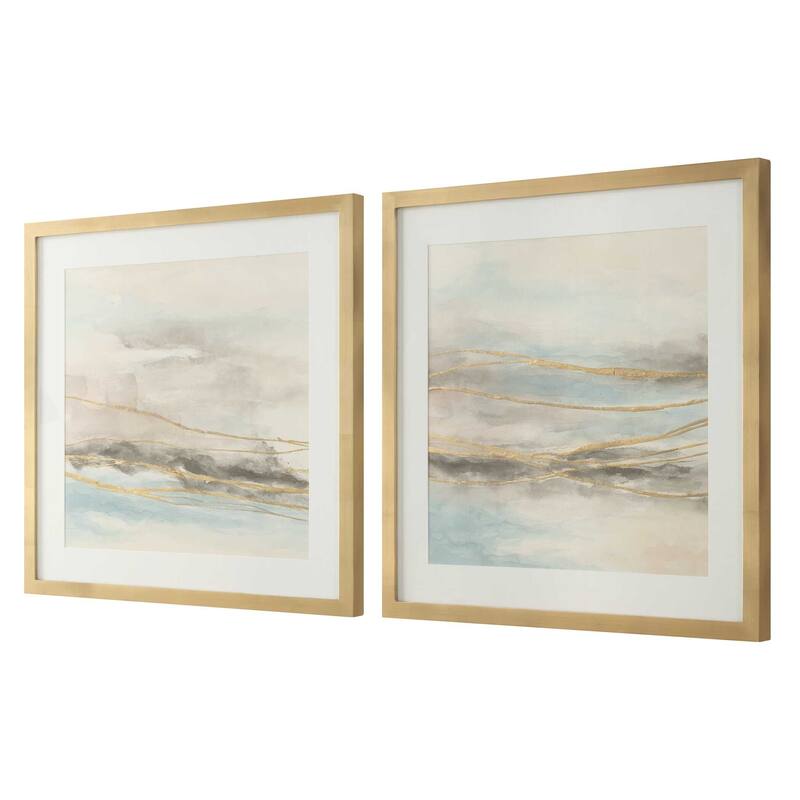 Uttermost So Golden Abstract Landscape Prints (Set of 2)