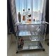 Fairbanks Contemporary Chrome Serving Cart by FOA