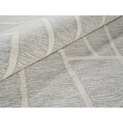 Exquisite Rugs Tangiers Handmade Hand-tufted New Zealand Wool on Canvas Blue/Ivory Area Rug